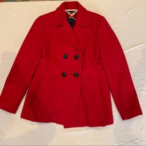 Tommy Hilfiger Red Pea Coat